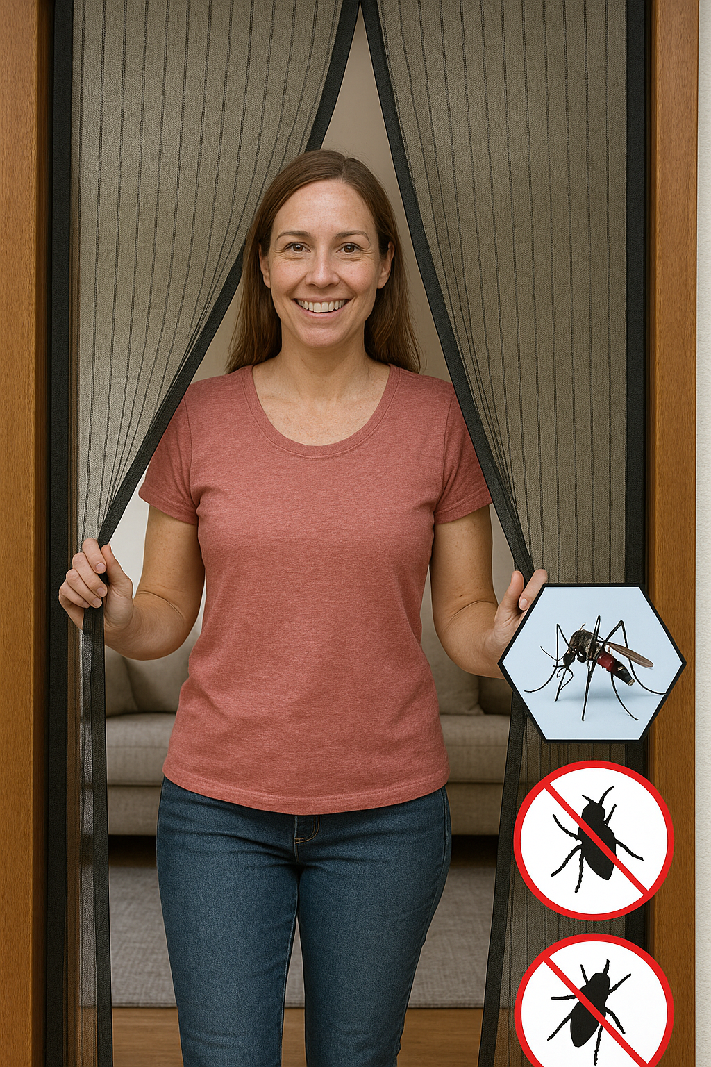🛡️ Moustiquaire Magnétique pour Porte – Protection Facile & Efficace