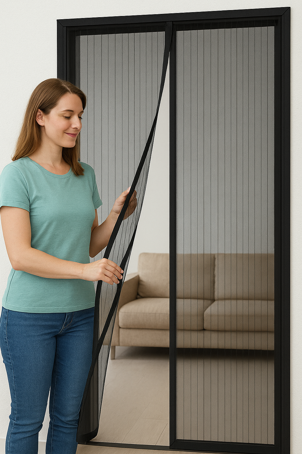 🛡️ Moustiquaire Magnétique pour Porte – Protection Facile & Efficace